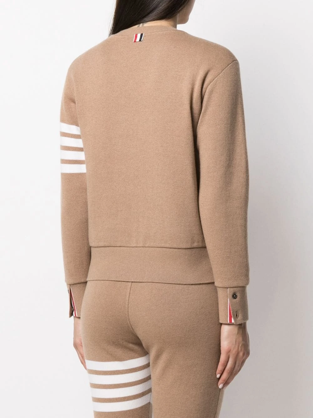 Cheap π Thom Browne Long sleeve 4 Bar stripe sweatshirt sweaters of women β€οΈ 4 Thom Browne long-sleeve 4-Bar stripe sweatshirt