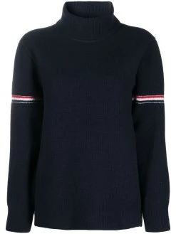 Thom Browne overwashed heritage waffle stitch turtleneck jumper