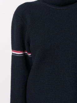 Thom Browne overwashed heritage waffle stitch turtleneck jumper
