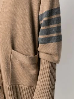 Thom Browne oversized 4-Bar stripe cardigan