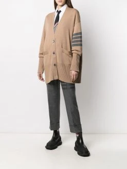 Thom Browne oversized 4-Bar stripe cardigan
