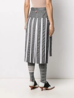 Thom Browne back pleated wool skirt
