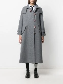 Thom Browne RWB-stripe long duffle coat