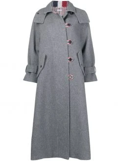 Thom Browne RWB-stripe long duffle coat