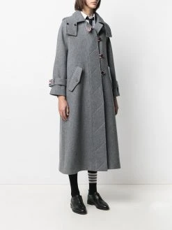 Thom Browne RWB-stripe long duffle coat