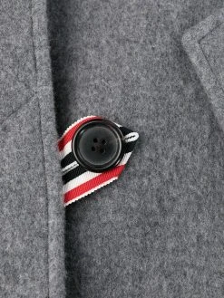Thom Browne RWB-stripe long duffle coat