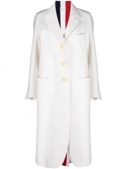 Thom Browne RWB-stripe tailored coat
