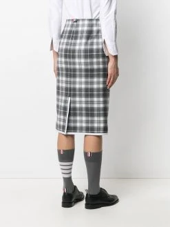 Thom Browne high-waist check midi skirt