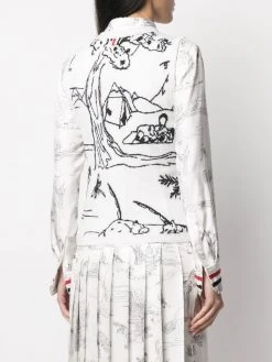 Thom Browne patterned intarsia-knit sweater vest