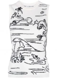 Thom Browne patterned intarsia-knit sweater vest