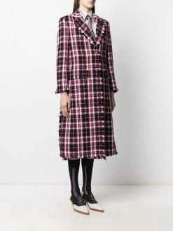 Promo 𧨠Thom Browne Tartan tweed overcoat single breasted coats of women π€© 9 Thom Browne tartan tweed overcoat