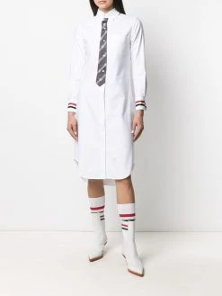 Thom Browne button-front tie-detail shirt dress