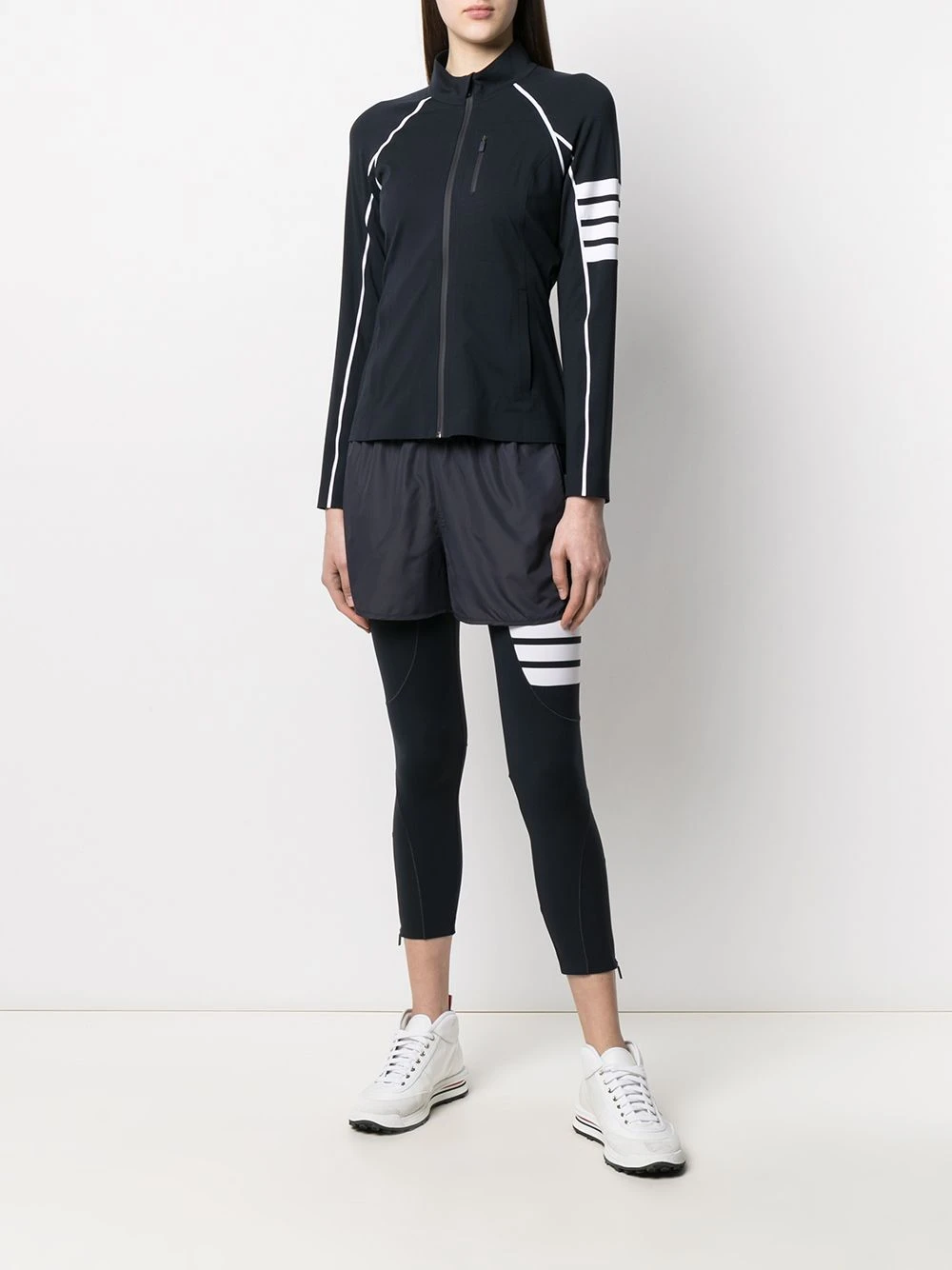 Best reviews of π Thom Browne Compression zip up 4 Bar jacket performance track jackets of women β 2 Thom Browne compression zip-up 4-Bar jacket