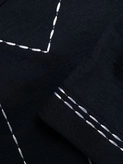 Thom Browne trompe l'oeil pleated stitch detail polo dress