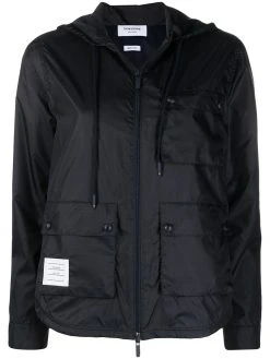 Thom Browne zip-up hooded jacket