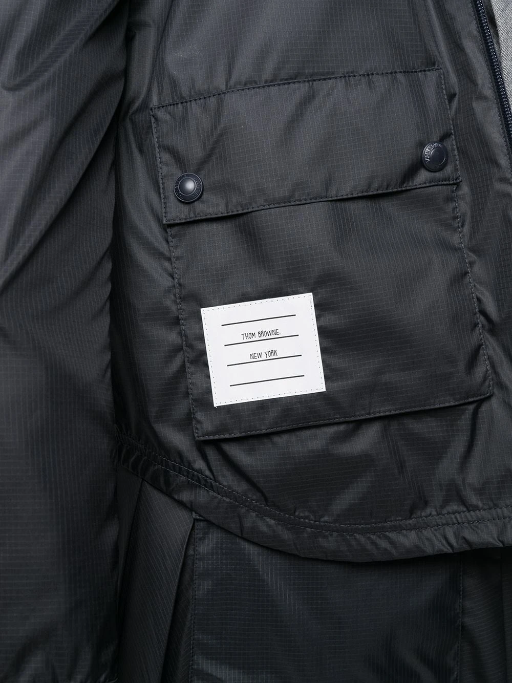 Wholesale π Thom Browne Zip up hooded jacket trench coats & raincoats of women β 5 Thom Browne zip-up hooded jacket