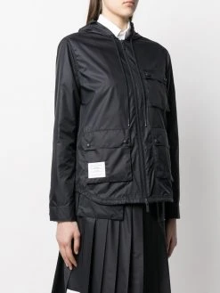 Wholesale π Thom Browne Zip up hooded jacket trench coats & raincoats of women β 7 Thom Browne zip-up hooded jacket