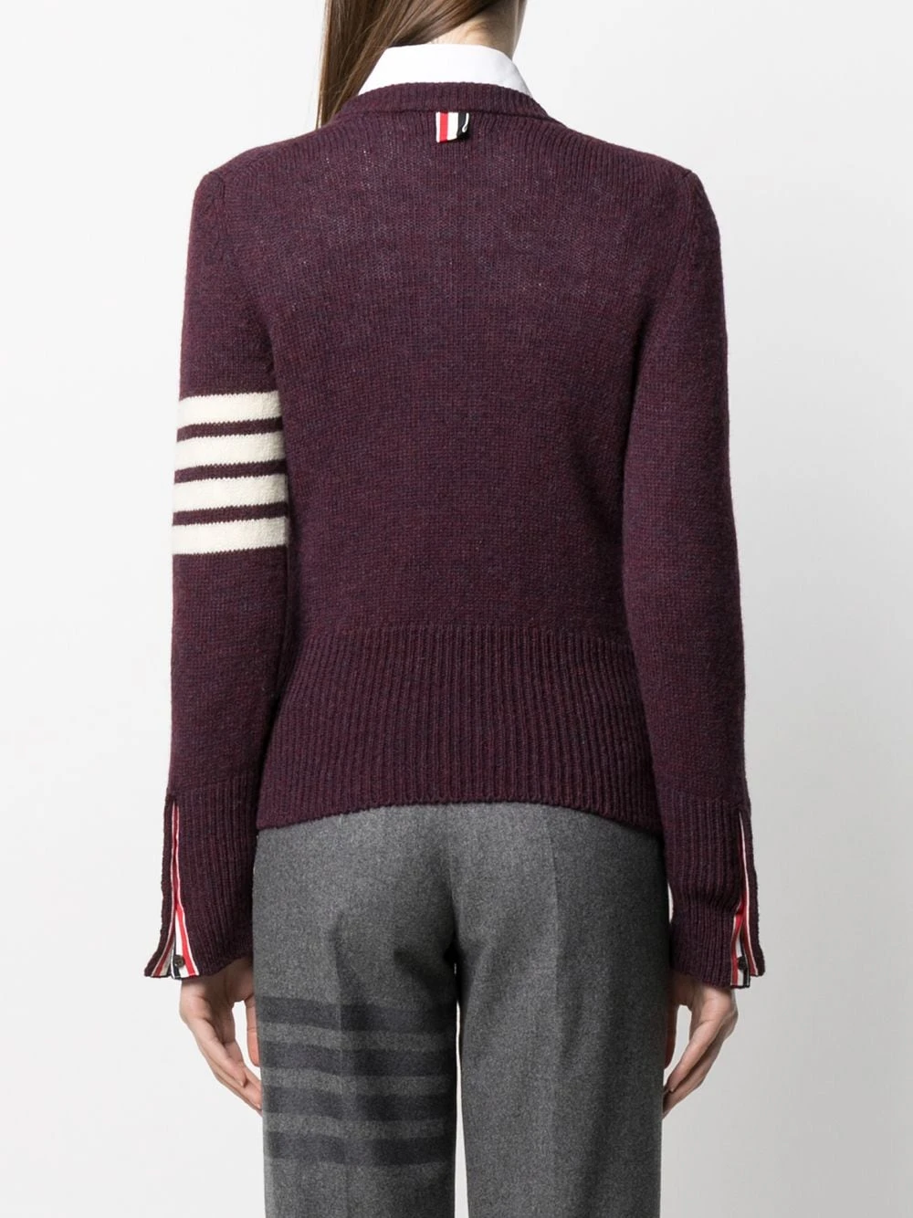 Flash Sale π Thom Browne 4 Bar stripe crew neck knitted jumper knitted sweaters of women π 4 Thom Browne 4-Bar stripe crew neck knitted jumper