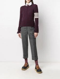 Thom Browne 4-Bar stripe crew neck knitted jumper