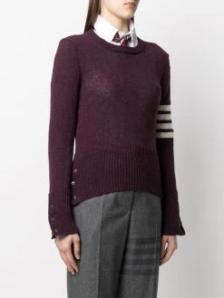 Flash Sale π Thom Browne 4 Bar stripe crew neck knitted jumper knitted sweaters of women π 7 Thom Browne 4-Bar stripe crew neck knitted jumper