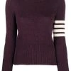 Thom Browne 4-Bar stripe crew neck knitted jumper