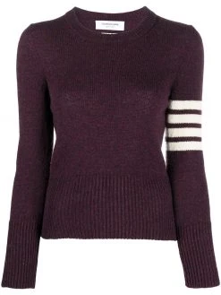 Thom Browne 4-Bar stripe crew neck knitted jumper