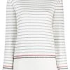 Thom Browne striped half Milano stitch crew neck jumper