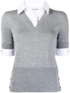 Thom Browne v-neck shirt pullover