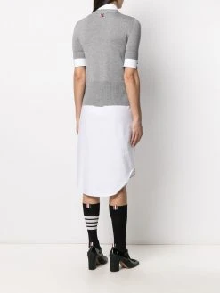 Hot Sale π Thom Browne Short sleeve V neck cardigan shirtdress day dresses of women 𧨠10 Thom Browne short-sleeve V-neck cardigan shirtdress