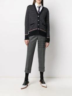 Thom Browne RWB stripe v-neck cardigan