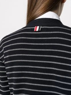 Thom Browne RWB stripe v-neck cardigan