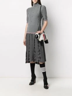 Thom Browne RWB stripe short-sleeved roll neck jumper