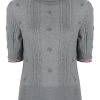 Thom Browne RWB stripe short-sleeved roll neck jumper