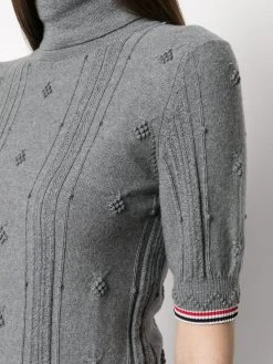 Hot Sale β¨ Thom Browne RWB stripe short sleeved roll neck jumper knitted sweaters of women π₯ 9 Thom Browne RWB stripe short-sleeved roll neck jumper