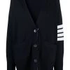 Thom Browne oversized 4-Bar stripe cardigan