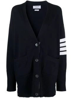 Thom Browne oversized 4-Bar stripe cardigan