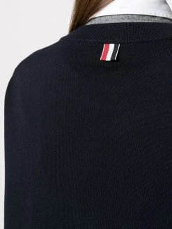 Thom Browne exaggerated fit crew neck 4-Bar jumper