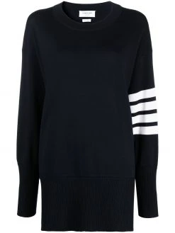 Thom Browne exaggerated fit crew neck 4-Bar jumper