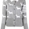 Thom Browne Hector 4-Bar intarsia-knit cardigan