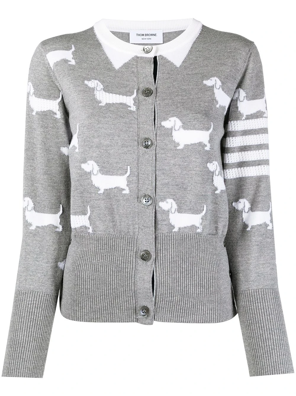 Coupon π Thom Browne Hector 4 Bar intarsia knit cardigan cardigans of women π₯ 1 Thom Browne Hector 4-Bar intarsia-knit cardigan