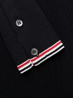 Thom Browne RWB stripe textured stitch polo dress