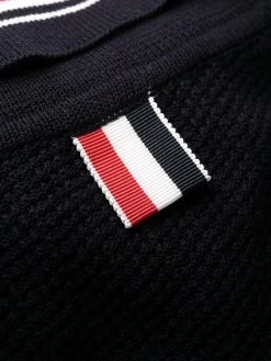 Thom Browne RWB stripe textured stitch polo dress