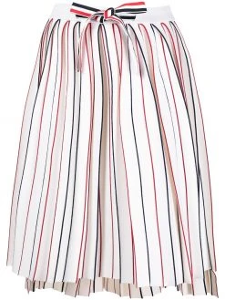 Thom Browne RWB knife-pleat skirt