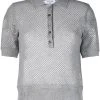 Thom Browne mesh cashmere polo shirt
