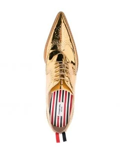 Thom Browne metallic longwing brogues with sculpted heel