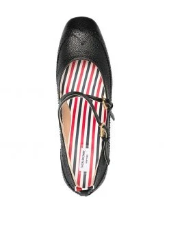 Best reviews of π Thom Browne Cross strap detail brogued mary jane pumps of women π― 7 Thom Browne cross-strap detail brogued mary-jane pumps
