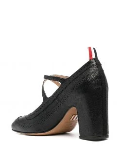 Best reviews of π Thom Browne Cross strap detail brogued mary jane pumps of women π― 6 Thom Browne cross-strap detail brogued mary-jane pumps