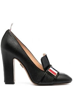 Thom Browne block-heeled loafers with logo enamel detail