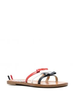 Thom Browne tricolour bow slide sandals