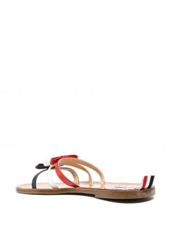 Deals π Thom Browne Tricolour bow slide sandals of women π 6 Thom Browne tricolour bow slide sandals